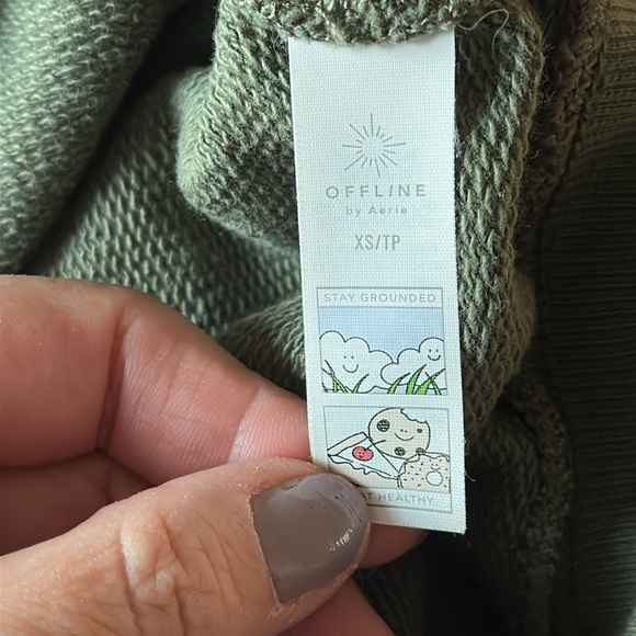 OFFLINE By Aerie Throw-Back Cropped Sweatshirt Sizw XS - Picture 8 of 9